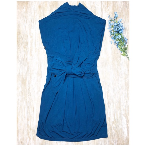 {Elisabetta Franchi For Celyn B} Blue V-neck Dress - Picture 8 of 8